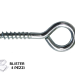 Occhiolo a Vite Legno Zincato in Blister da Pezzi 5 mm.22x80 | Puccioni