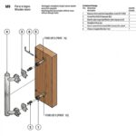 Kit Montaggio Maniglione M9 per Porta in Legno Passante Singolo Senza Rosetta  Salice Paolo
