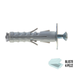 SB 9/4 Tassello Nylon Espansione a Vite in Blister da pz.4 con Vite PH / PZD | Fischer