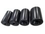 Piedino ABS Tondo per Letto mm.75x120h Filettato MA10x30 Portata kg.150 Nero con Ruota  Stampmatic - immagine 2