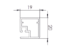 Telaio Alluminio per Anta Vetro mm.4 Modello 25813 mm.20x19 su Misura Senza Vetro Verniciato Ral Personalizzato - immagine 3