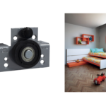 Scorrevole Mono Ruota con Pomolo per Letto  Terno Scorrevoli