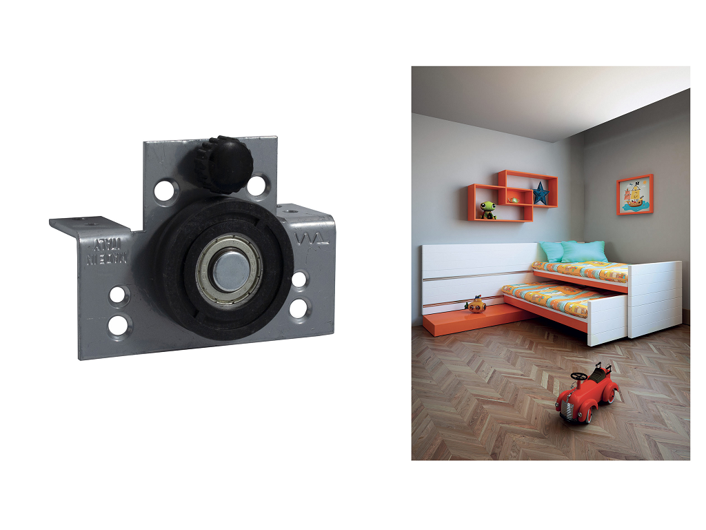 tsc302cc.png Scorrevole Mono Ruota con Pomolo per Letto Terno Scorrevoli - immagine 1