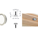 Ferma Porta in Posizione di chiusura Magnetico Incasso Stoppino Close 14-Cromo Satinato  |Verum Italy