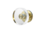 Mezzo Pomolo Girevole Ghost Cristallo d.65 Rosetta Tonda d.50x6h OL-Ottone Lucido  Ento