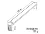 Maniglietta Mobile 81255 Interasse 160 mm.170x15x25h Varie Finiture  Citterio Giulio - immagine 6