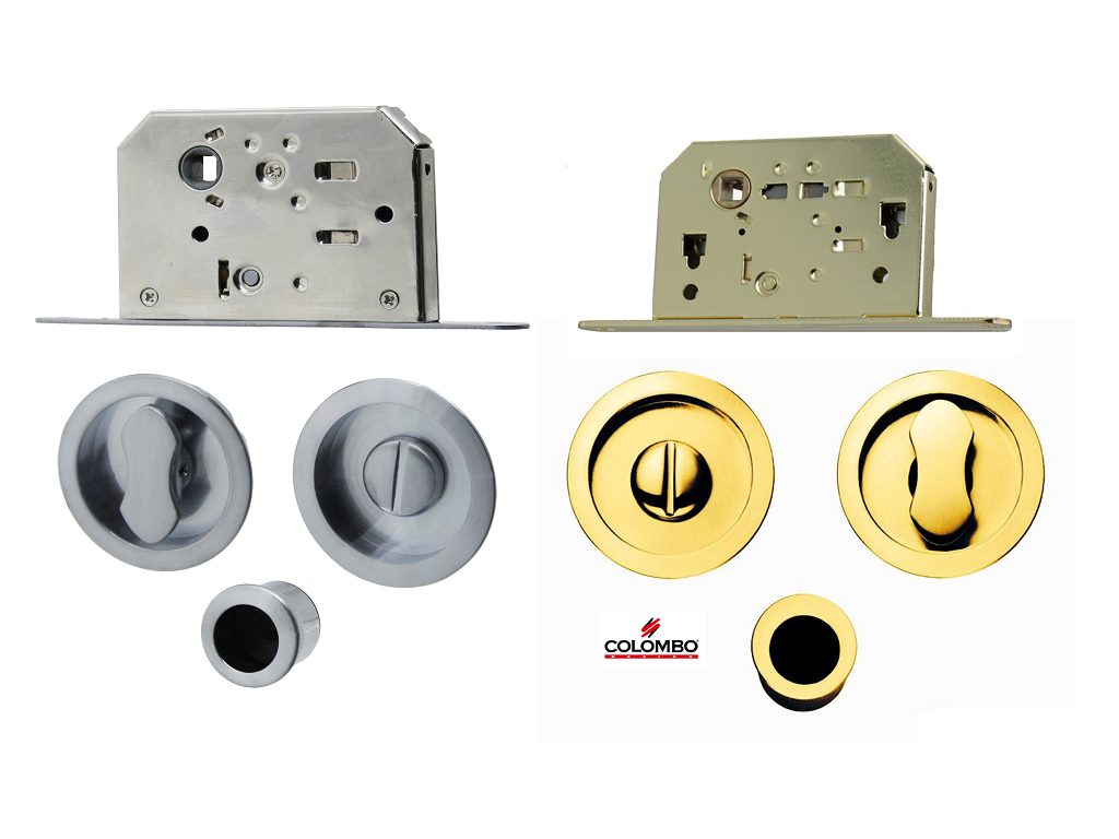 clmid211lkxx.png Maniglia Incasso Tondo Porta Scorrevole modello Open d.57/48 con Nottolino+Serratura E50 varie finiture | Colombo Design - immagine 1