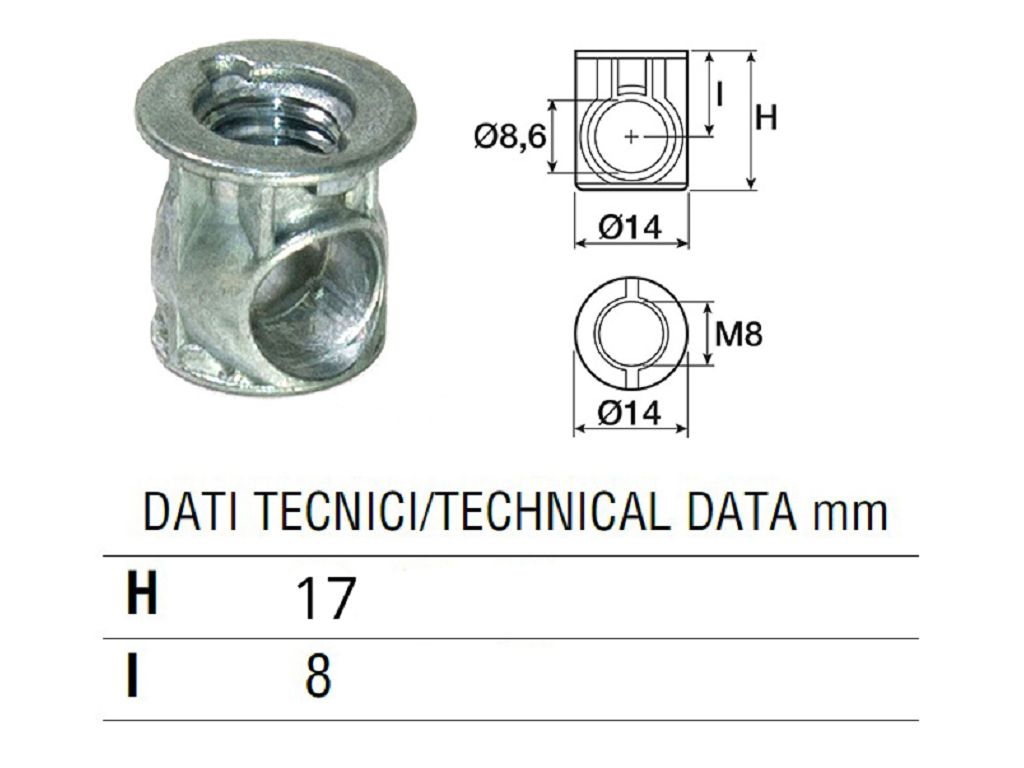 cof_barilotto_con_bordo_zincato_d14_altezza_17mm_per_astina_d8_filettato_ma8.jpg Barilotto Con Bordo Zincato d.14 Altezza 17mm per Astina d.8 Filettato MA8 - immagine 1