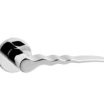 Maniglia Flow R6 Rosetta Tonda d.50x6h Bocchetta Foro Chiave CR-Cromo Lucido  Ento