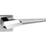 Maniglia Plisse' Rosetta Quadra d.50x50x6h Bocchetta Foro Chiave CR-Cromo Lucido | Ento