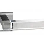 Maniglia Shiny R6 Cristallo Rosetta Quadra d.50x50x6h Bocchetta Foro Chiave varie finiture  Ento