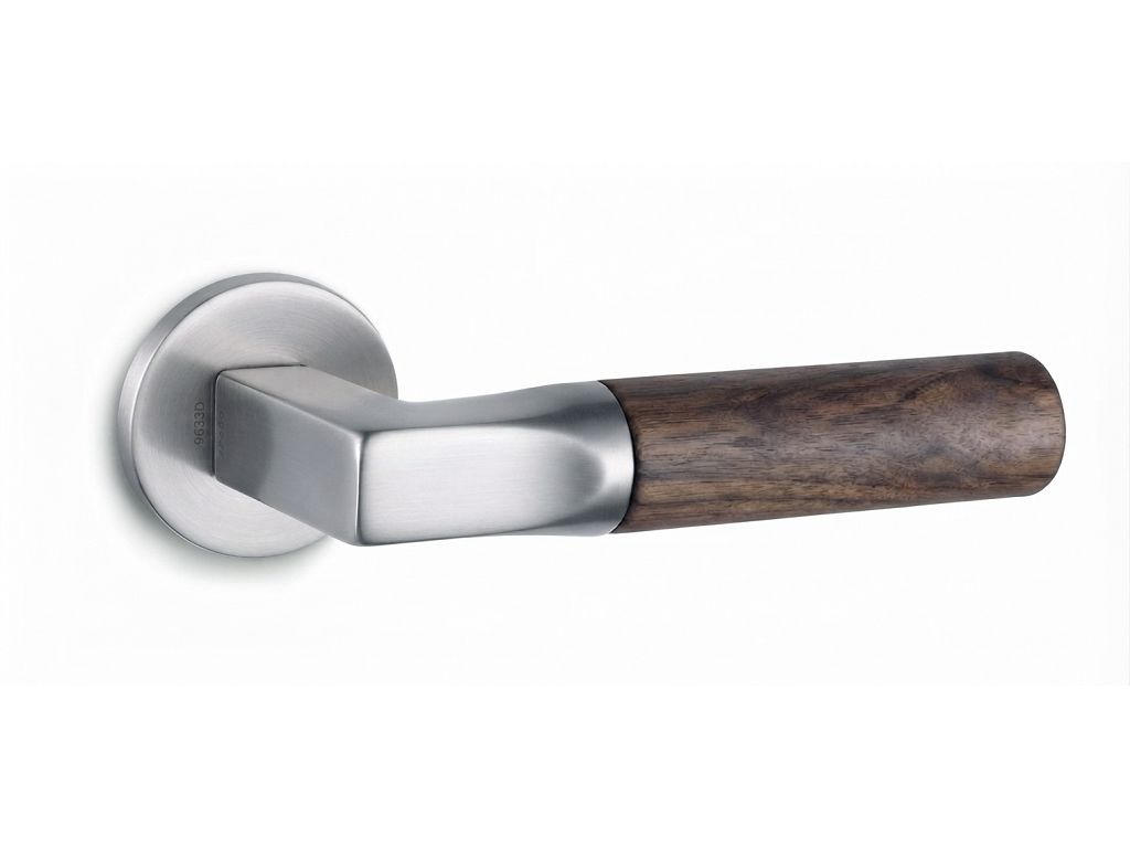 Maniglia Tube R6 Rosetta Tonda d.50x6h Bocchetta Foro Chiave varie finiture   Ento - immagine 2