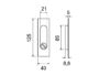 Maniglia Incasso Rettangolare Porta Scorrevole modello 3663 mm.40x125 Con Nottolino Ottone Satinato  Fimet Maniglie - immagine 2