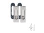 Maniglia Incasso Rettangolare Porta Scorrevole modello 3663 mm.40x125 Con Nottolino Ottone Satinato  Fimet Maniglie - immagine 3