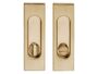 Maniglia Incasso Rettangolare Porta Scorrevole modello 3663 mm.40x125 Con Nottolino Ottone Satinato  Fimet Maniglie