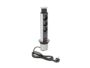 MultiPresa a Colonna Estraibile da Mobile Ø60 mm 3xSchuko 2xUSB-A 2.1A Cavo 1,8 mt Alluminio  GTV
