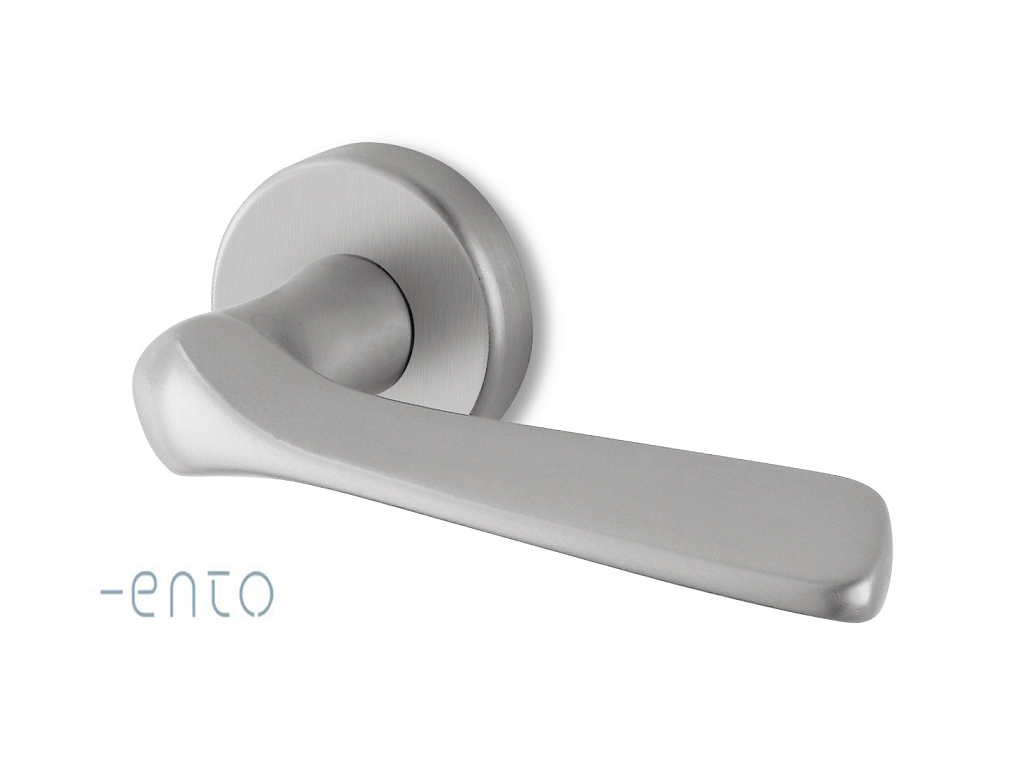pss6020rbcrsx.png Maniglia Dafne Rosetta Tonda d.50x6h Bocchetta Foro Chiave varie finiture Ento - immagine 1