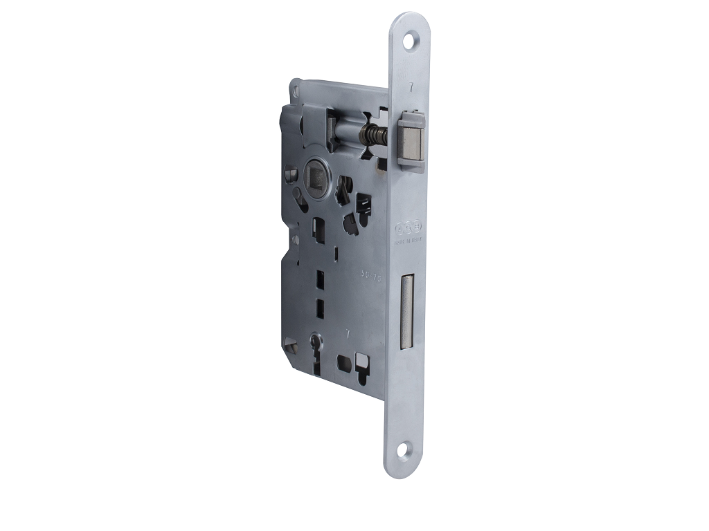 agbb005714034xx.png Serratura Patent Piccola Bordo Tondo Frontale 20x188 mm.Interasse 70 ACO-Cromo Opaco Varie Entrate | AGB - immagine 1