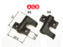 Gancio di Chiusura Asta Spagnolette Abaco ZVN-Nero DX-SX | AGB