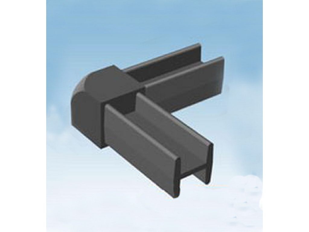 alg7205n.png Raccordo per Tubo Quadro Vuoto mm.20x20 Nylon Nero Due Vie | AL.GO - immagine 1