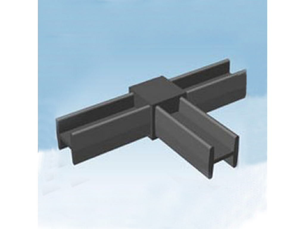alg7206n.png Raccordo per Tubo Quadro Vuoto mm.20x20 Nylon Nero A T | AL.GO - immagine 1