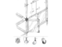 Raccordo per Tubo Quadro Vuoto mm.20x20 Nylon Nero Cinque Vie | AL.GO - immagine 2