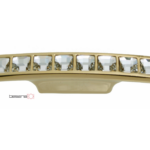 MANIGLIETTA MOBILE INTERASSE 32 DA 98x27 mm. CON CRISTALLO BIANCO QUADRO SWAROSVKI prodotta da BESANA TECH