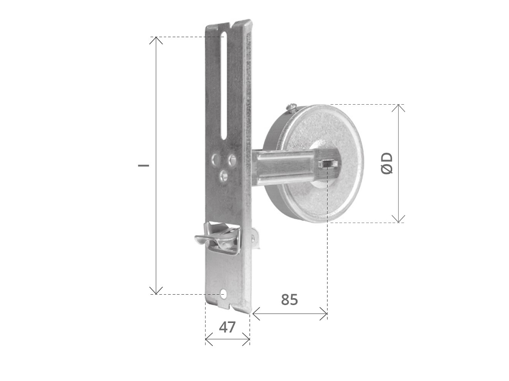 boc1309.png Avvolgitore Automatico Multi Interasse mm.104-142 Mini per Cintino da mm.22 Mt.6 | Bolis Carlo - immagine 1