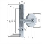 Avvolgitore Automatico mt.6 Zincato Interasse mm.165-155-145   Bolis