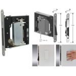 Serratura Infilare con Maniglia a Scomparsa Modello B-NO-HAMINI 937+G992 E28 WC Magnetica Cromo Satinato | Bonaiti