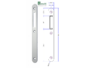 Contropiastra 208 per B-Ita Bordo Tondo Senza Aletta  Frontale 20x190 mm. | Bonaiti