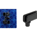 Cerniera Cristallo per Mobili Sh 81x400 Nera Dx-Sx in Blister Pezzi 2
