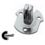 Piastra con Quadro 8 d.25x25h Blocca Pomolo Zincato | Comit