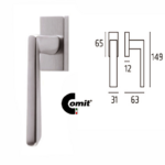 Maniglia per Finestra dk Unica Movimento 4 Scatti Metallo Quadro d.7x35mm varie finiture | Comit