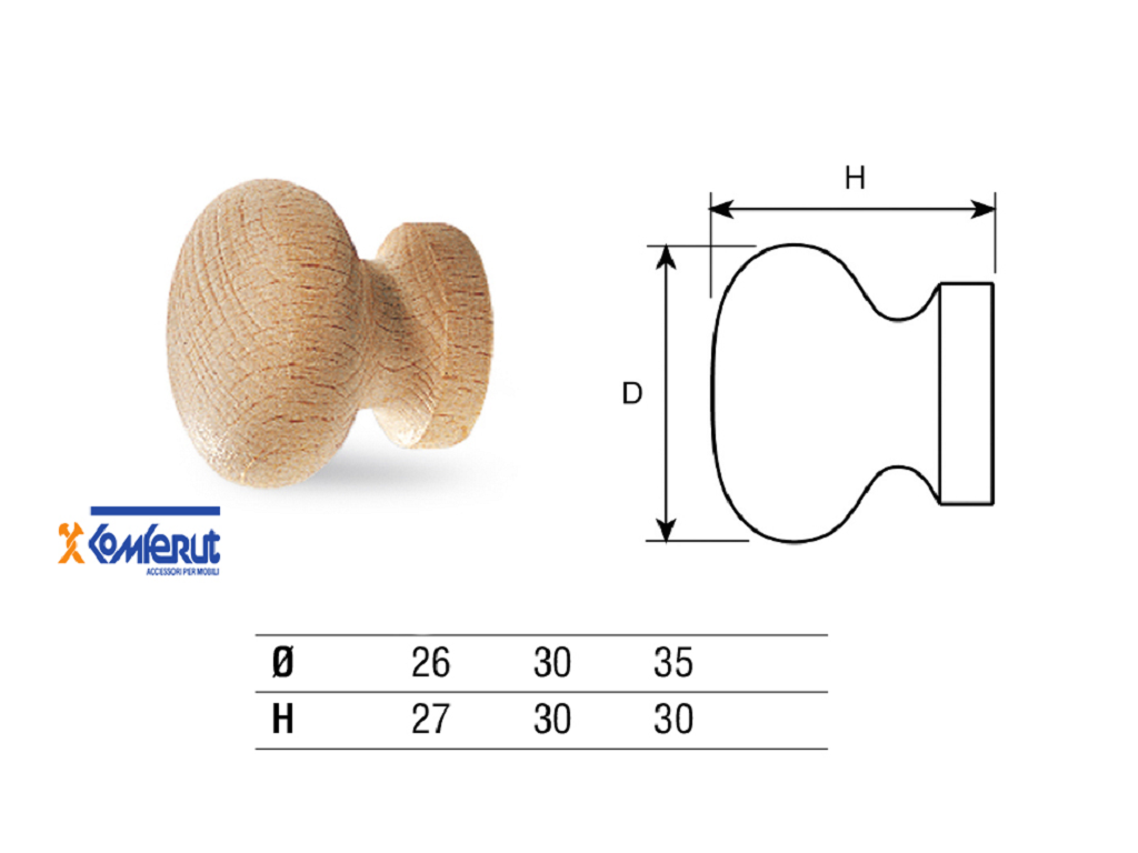 cof032012002662c.png Pomolino Mobile Legno Faggio con Bussola 4ma d.26x27h Comferut - immagine 1
