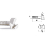 Supporto Nylon interpiano mm.25/8,5  Bianco