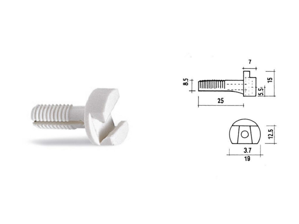 cof040570001940c.png Supporto Nylon interpiano mm.25/8,5 Bianco - immagine 1