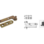 Perni Doppio Collo Ridotto con Piastrina mm.55 Ottonato  pz.4