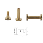 VITE CANNOCCHIALE COMPLETA OTTONE GREZZO d.6 MA5 VARIE LUNGHEZZE prodotto da  OFFICINE COLOMBO