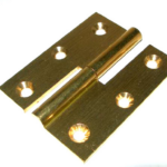 Cerniera Sfilabile Piana Ottone Satinato mm.50x40 Anta Tirare DX |  Casati & Sironi