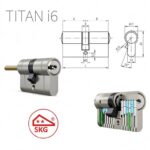 Cilindro Europeo Titan I6 con Codolo Nichel Satinato 5 Chiavi +1 Cantiere NG-BC Frizionato varie misure  DOIM-CR