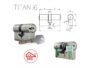Cilindro Europeo Titan I6 Nichel Satinato 5 Chiavi + 1 Cantiere Varie Misure | DOM-CR