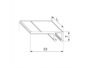 Profilo per Spazzola da Porta Profix DF500 Alluminio Orrizzontale mm.7x23 Lunghezza mm.3000  Domatic - immagine 2