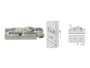 Piastra Clip Cerniera Montaggio diritta con Eccentrico Zinco Nichelato mm.00H | Blum - immagine 2