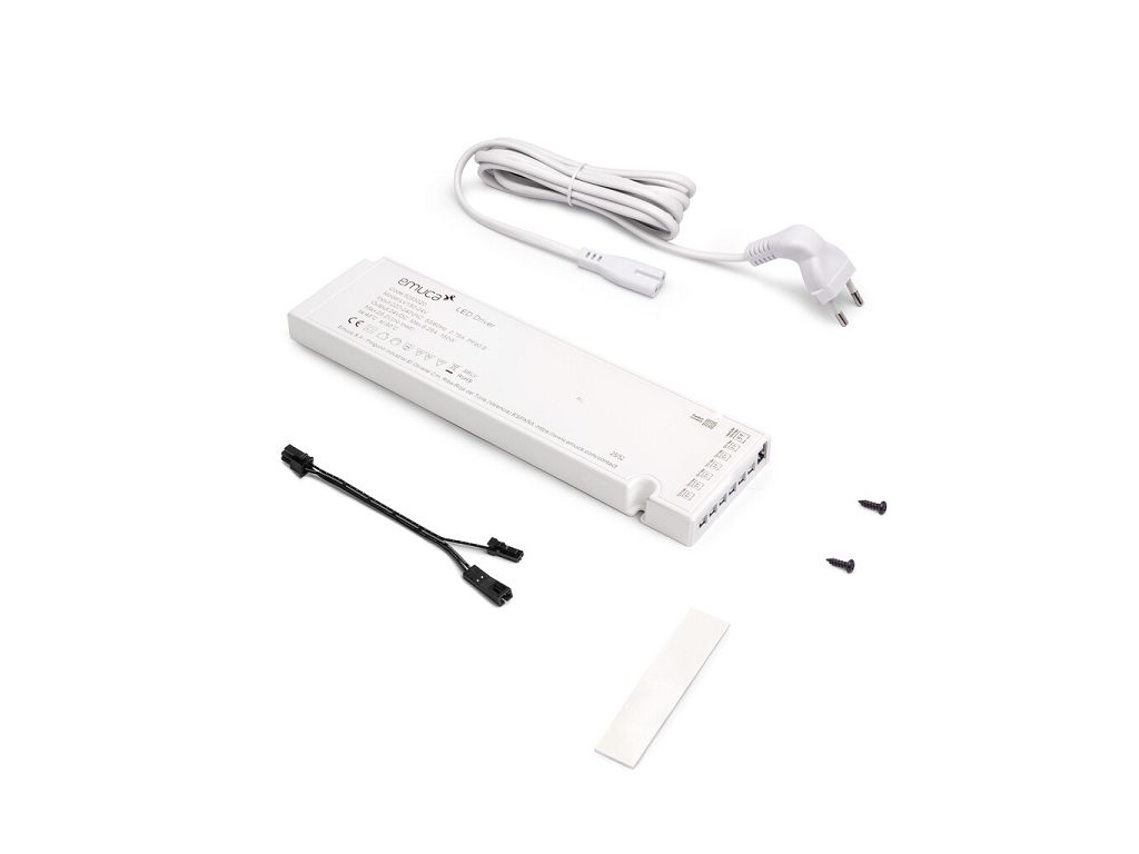 emuca_alimentatore_led_converter_ip20_150w_6vie.jpg Alimentatore Led Converter IP20 220-240v-24v Distributore 6vie 258x71x17h Vari Wattaggi Emuca - immagine 1