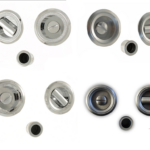 Maniglia Incasso Porta Scorrevole Tonda Twin d.65/48 con Nottolino varie finiture  Ento