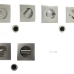 Maniglia Incasso Porta Scorrevole Quadra Patch d.65x65/48 con Nottolino varie finiture  Ento
