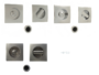 Maniglia Incasso Porta Scorrevole Quadra Patch d.65x65/48 con Nottolino varie finiture  Ento