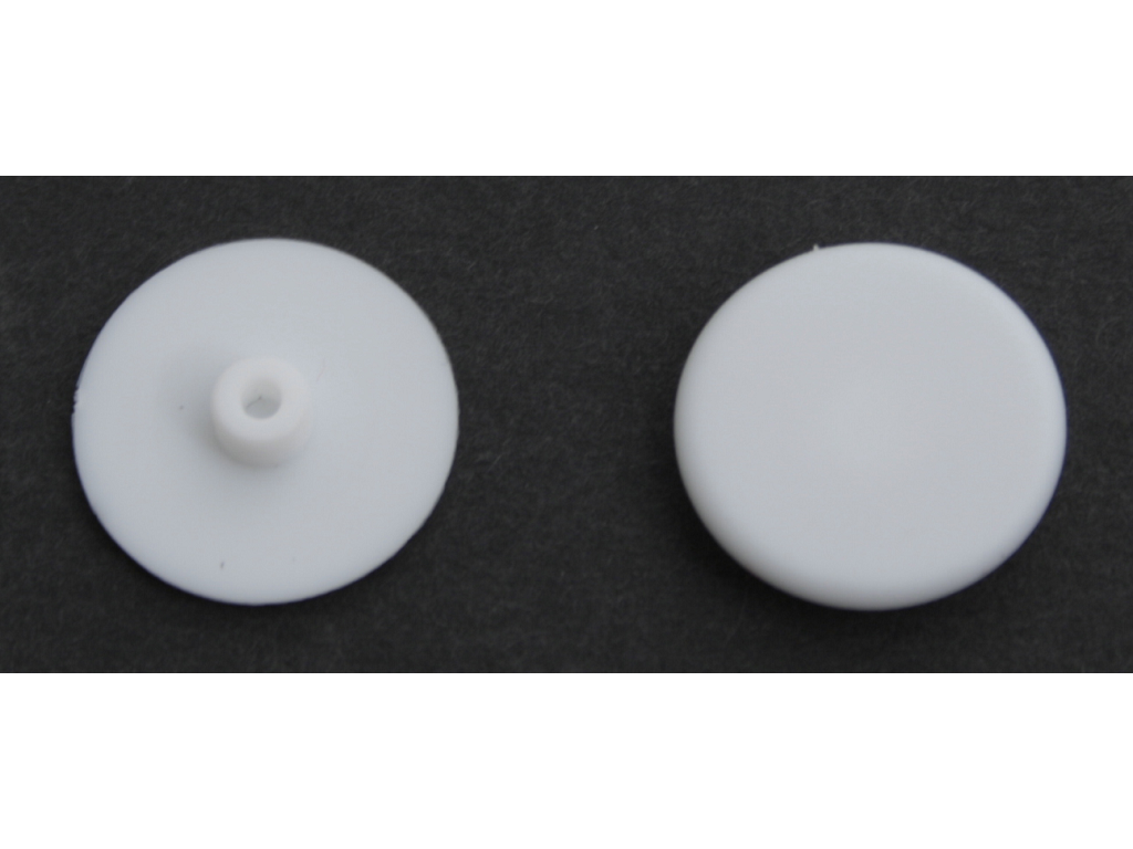 eud220bi.png Tappo Plastica per Eccentrico mm.17 Bianco Euromed - immagine 1