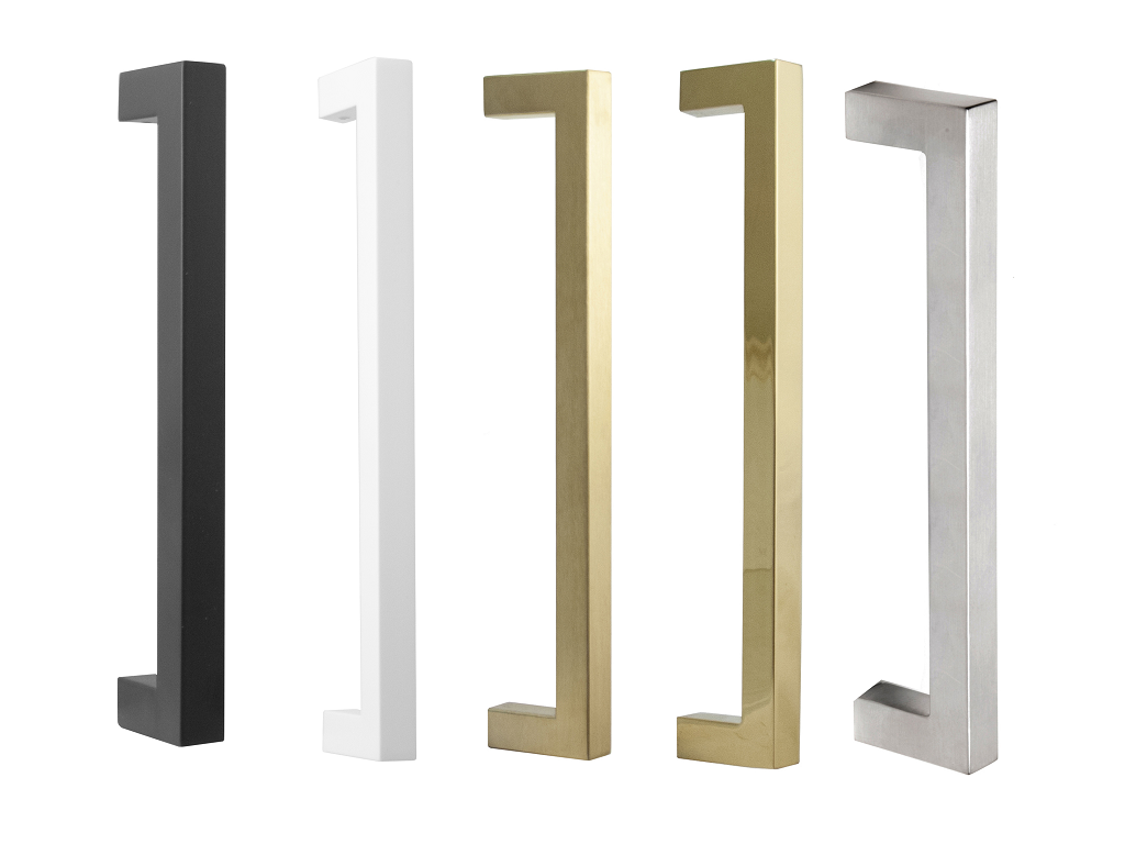 fim802k20.png Maniglione Georgia Q mm.20x20 Interasse 200 mm.220x60h AISI304 Varie finiture Fimret Maniglie - immagine 1